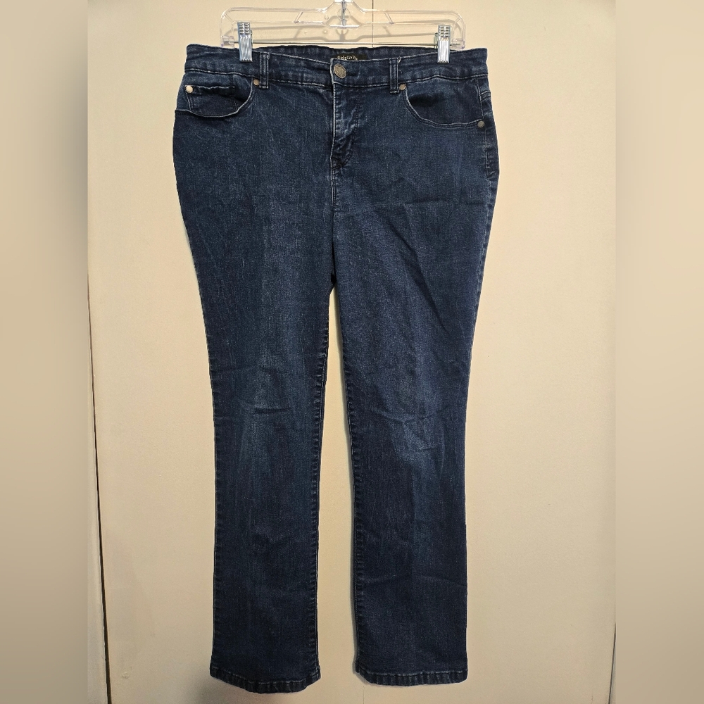 Relativity Classic Blue Women's Straight Leg Jeans- Size 16 Short‎